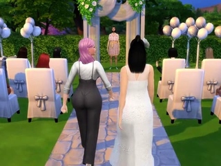 Hot 3D redhead licking a pussy while getting fucked