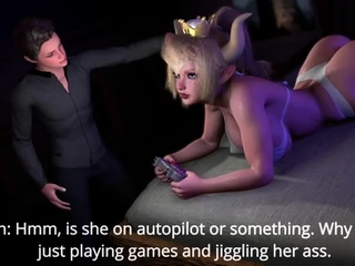 Two 3d cartoon cuties are ready for their bath