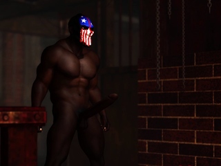 Sexy ball gagged blonde has anal sex with BBC in basement