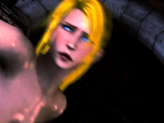 Two 3d cartoon cuties are ready for their bath