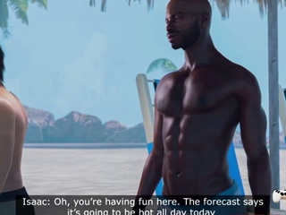 Blonde 3D Hottie Rides BBC Beach Sex